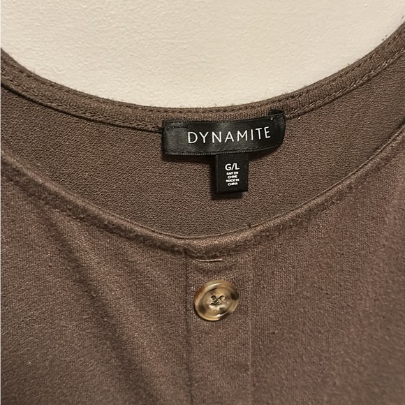 Olive Green Dynamite Tank Top with button Detail - Picture 2 of 2